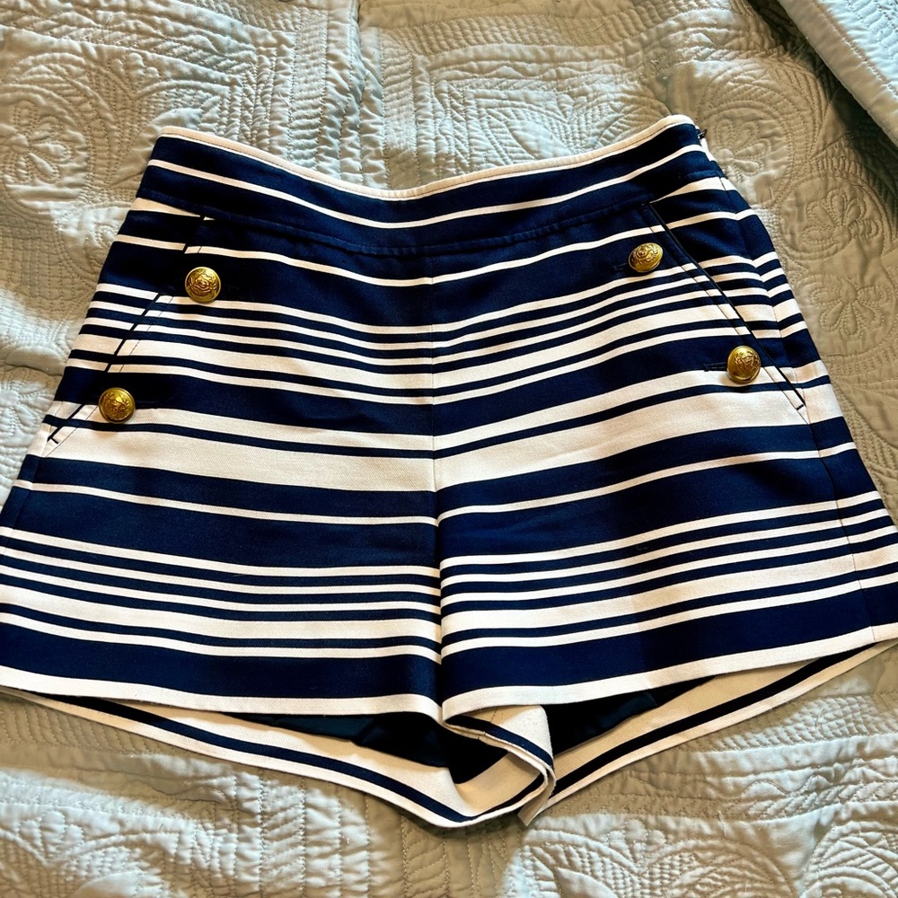 J. Crew Navy and white sailor short
